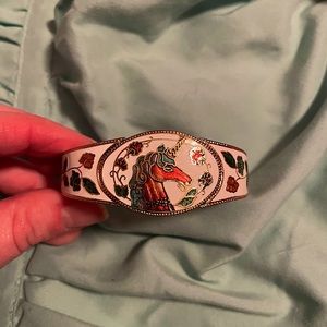 70s Vintage Unicorn Cloisonné Bracelet